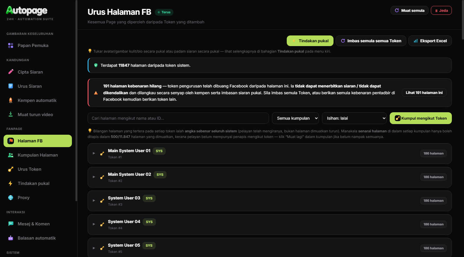 Urus Halaman Facebook